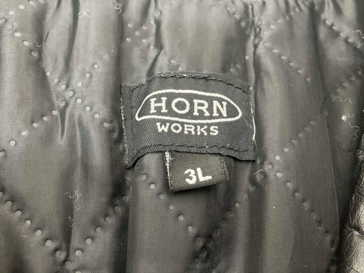 HORN WORKS ライダース レザージャケット ホーンワークス サイズ3L