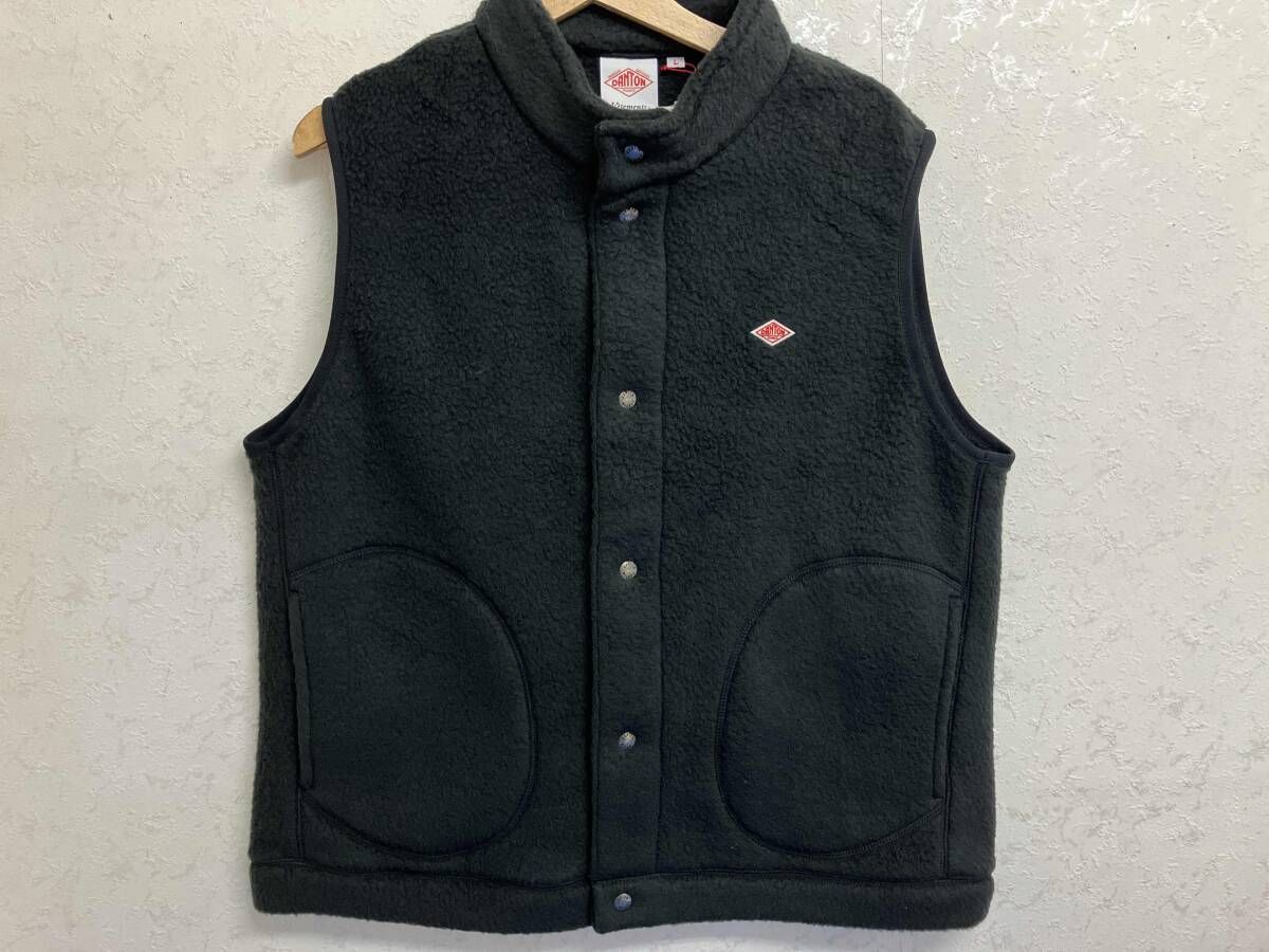 DANTON ダントン ベスト DOBULE FACE BOA STAND COLLAR VEST サイズL