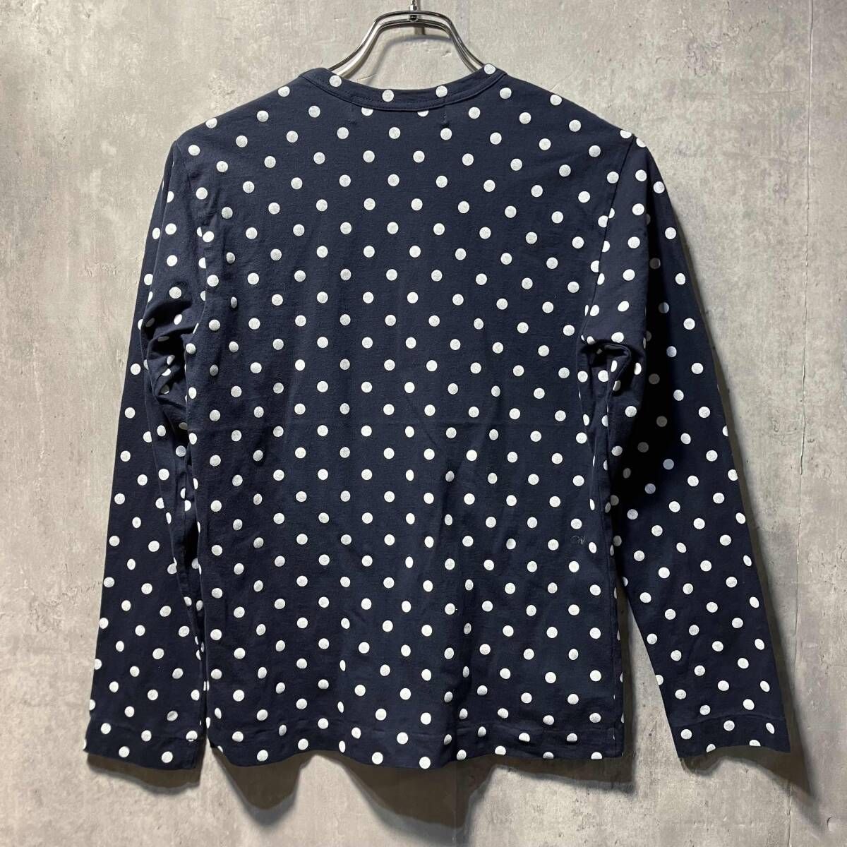 PLAY COMME des GARCONS long sleeve Tee ドット柄ハートロゴ