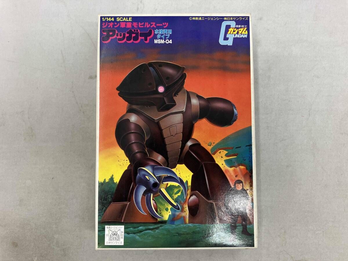 現状品 バンダイ バンザイマーク 初版エラー品 1/144 アッガイ 旧