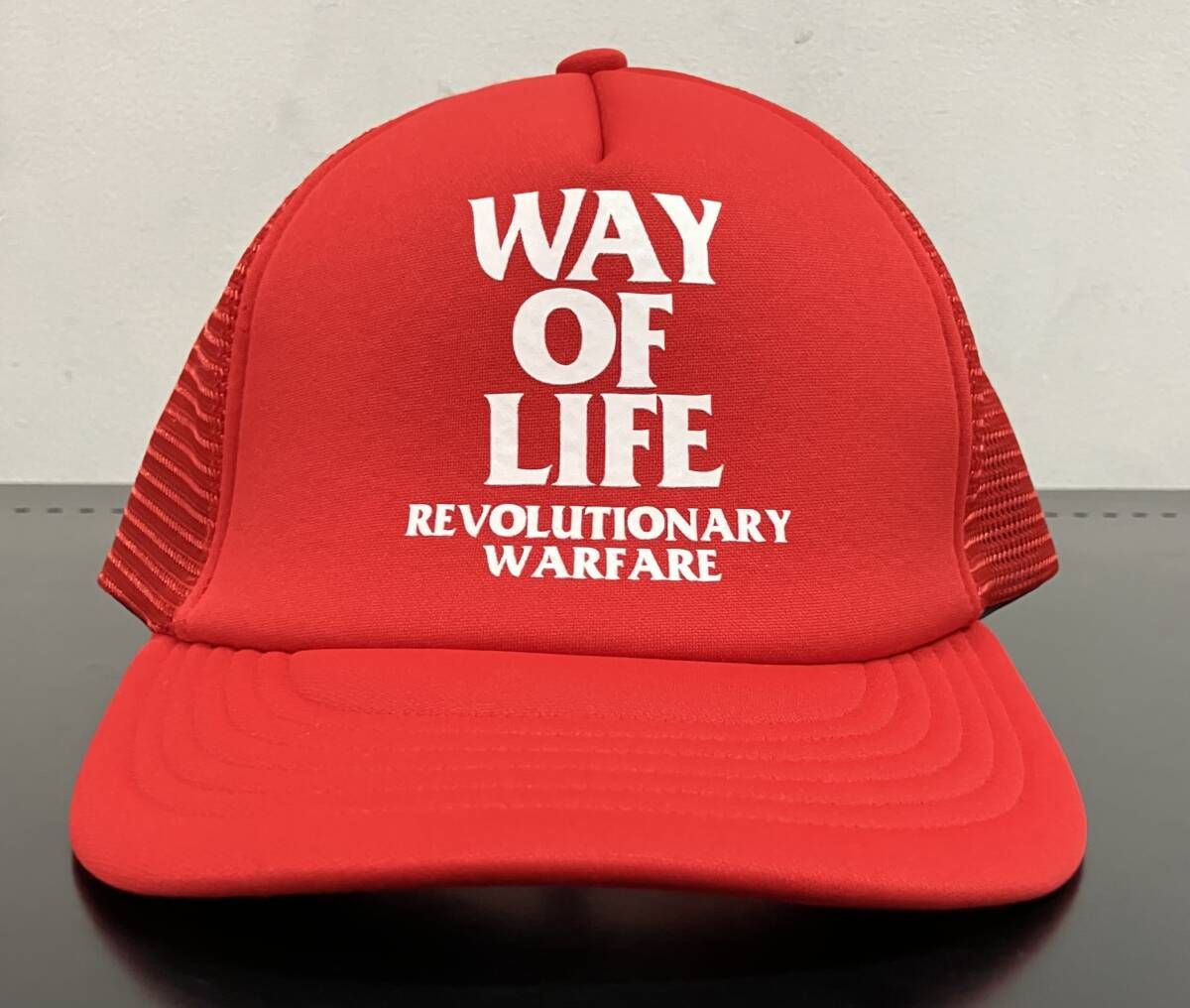 RATS ラッツ WAY OF LIFE MESH CAP メッシュキャップ サイズF 25 SPA-0701 レッド ポリエステル ほつれあり
