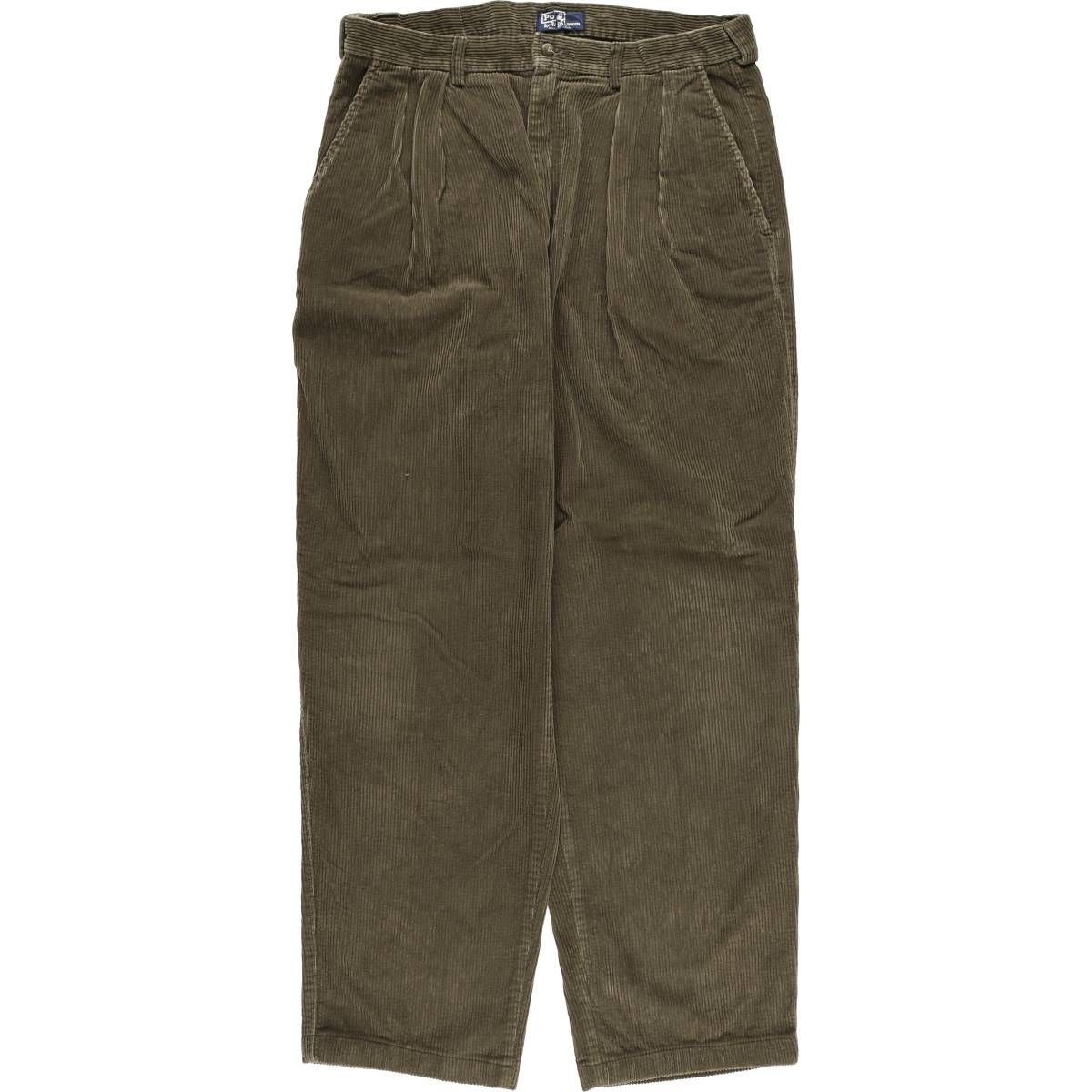 古着 90年代 ラルフローレン Ralph Lauren POLO by ツータック コーデュロイパンツ メンズw 34相当 eaa 599184