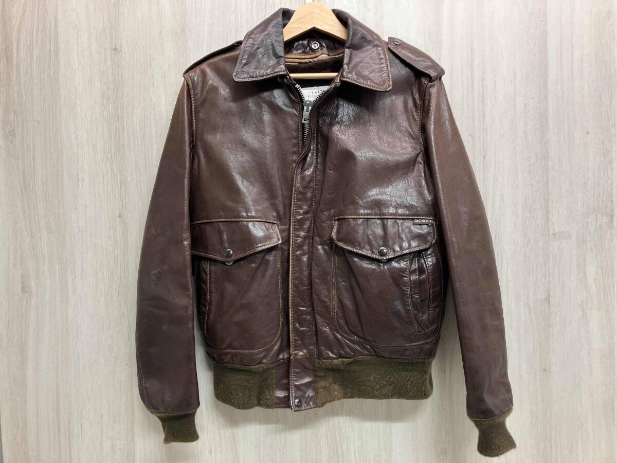 SCHOTT ショット フライトジャケット 革ジャン / A-2 G-1 / ブラウン