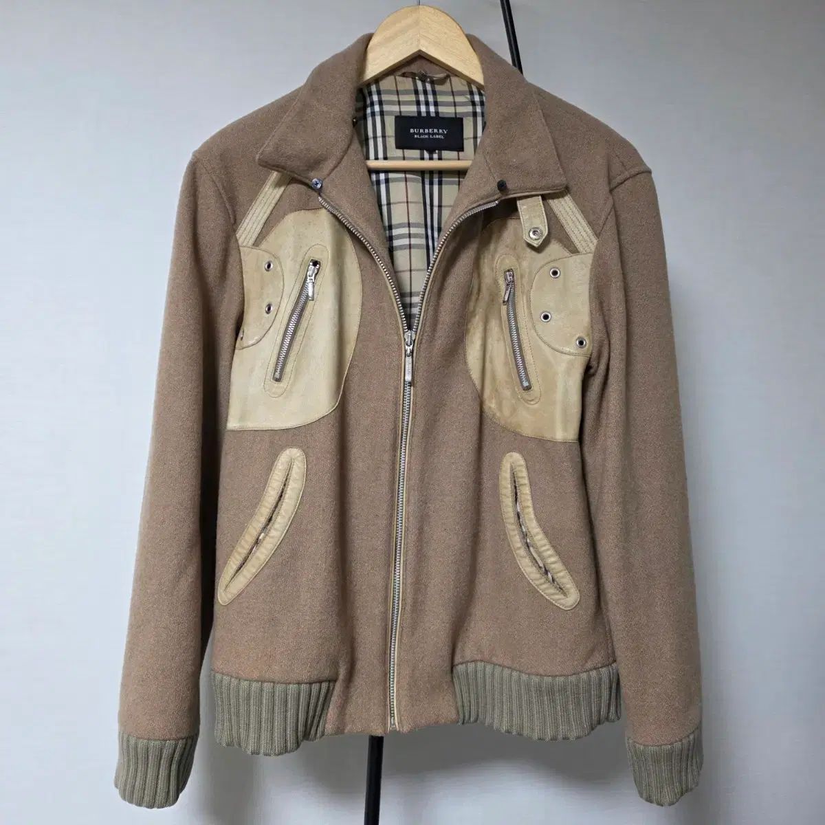 BURBERRY バーバリー ブラックレーベル ハリントンジャケット ベージュ 中古・古着通販】BURBERRY BLACK LABEL (バーバリーブラックレーベル