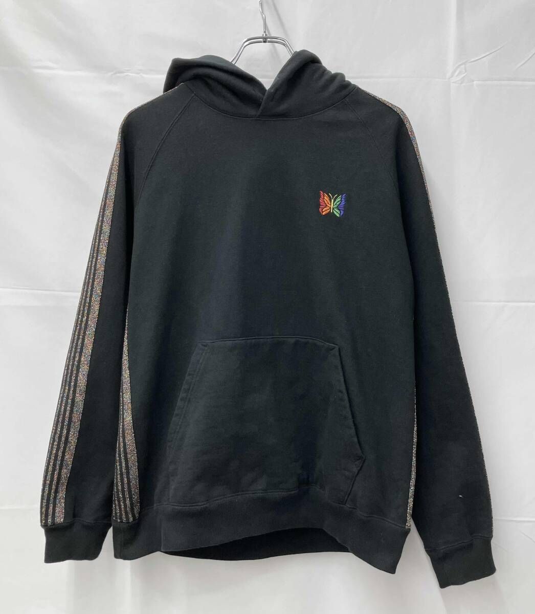 NEEDLES ニードルス 長袖パーカー MR 450 プルオーバーフーディ 綿 日本製 S ブラック 通年