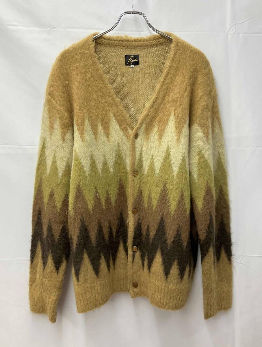 NEEDLES ニードルス 長袖カーディガン LQ 274 モヘヤニット 日本製 M ブラウン 通年