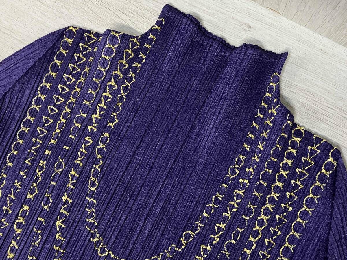 PLEATS PLEASE ISSEY MIYAKE PP03-JK664 ハイネック 長袖 Tシャツ