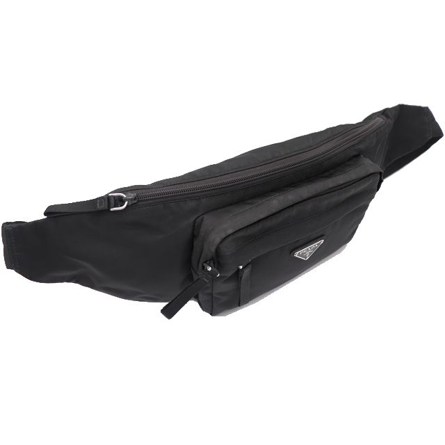 プラダ PRADA ボディバッグ ナイロン ブラック 黒 シルバー金具 2VL005