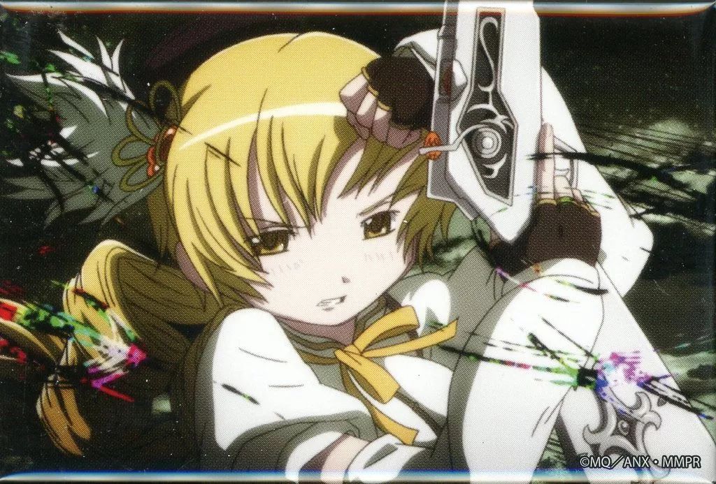 中古】バッジ・ピンズ L.巴マミ 場面カットスクエア缶バッジ 「劇場版