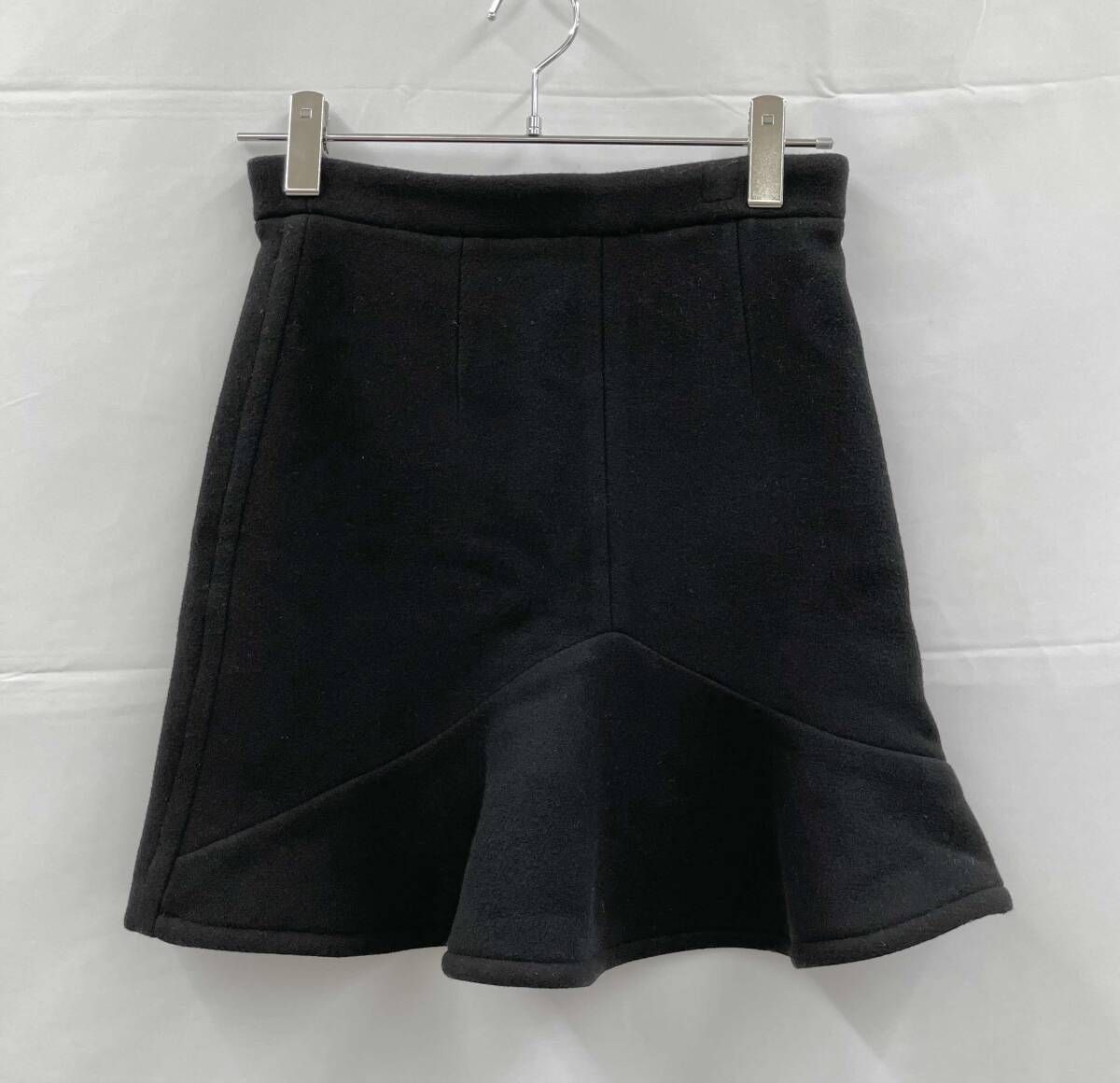 PATOU パトゥ ミニスカート ウール混 サイズ34 ブラック 通年