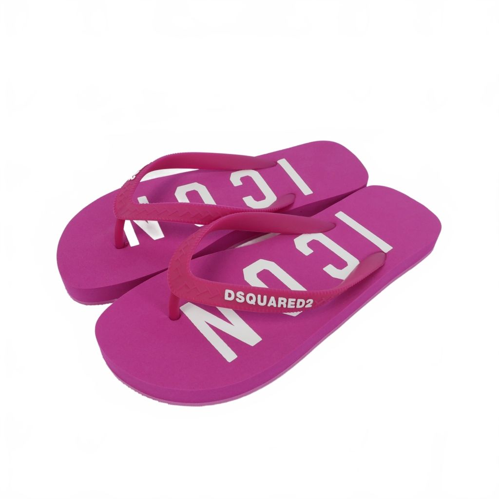 ディースクエアード 22 SS BE ICON FLIP FLOPS ビーチサンダル 35 ピンク