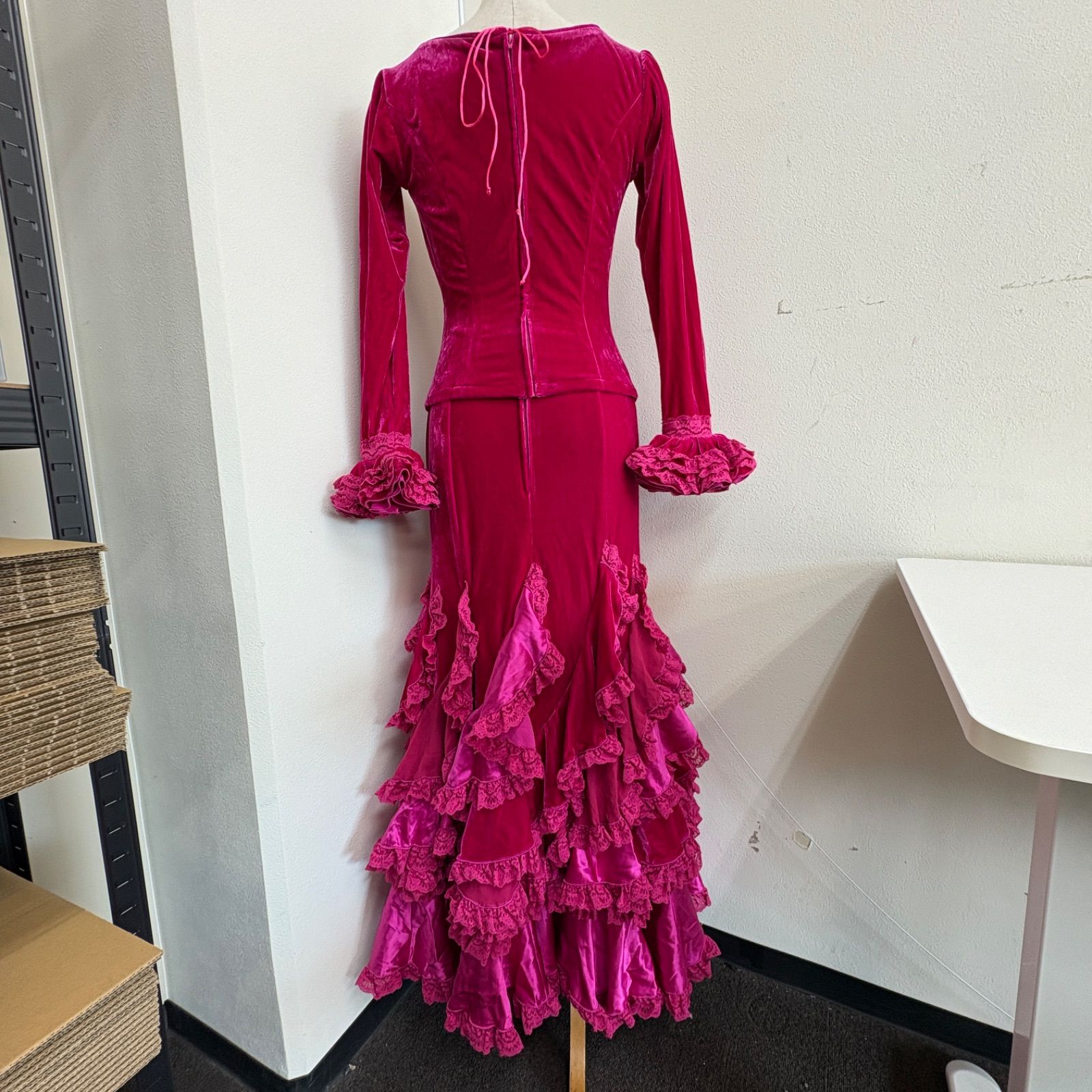 ソニアジョーンズ】フラメンコ衣装 ツーピース ブラウス フリル