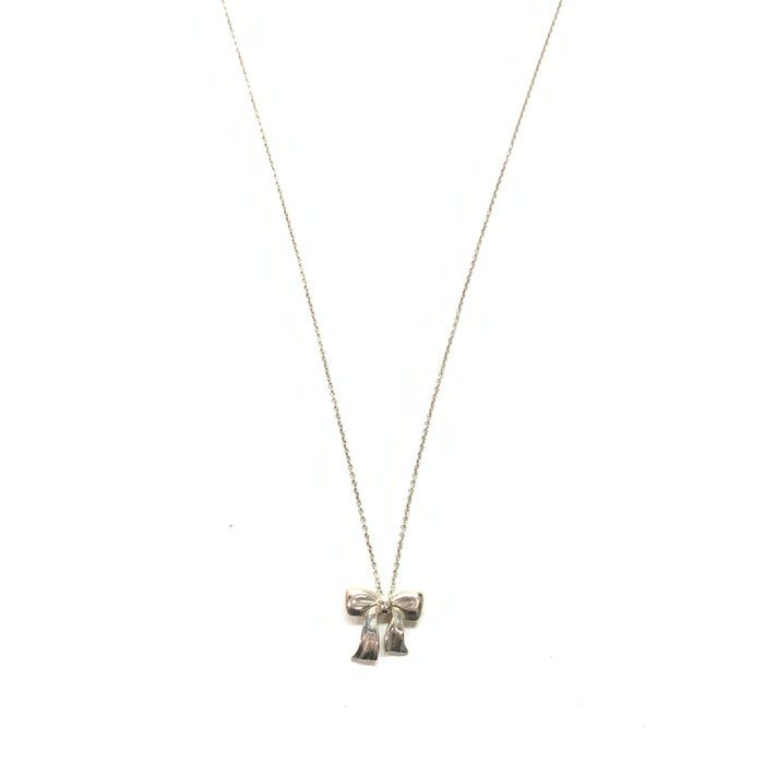 品】TIFFANY&Co. ティファニー リボン型 SILVER 925 ネックレス 