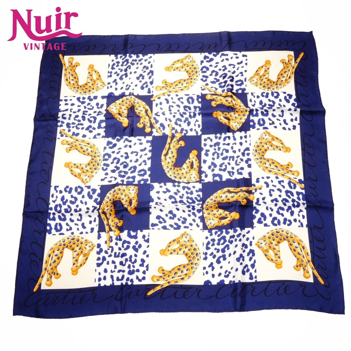 CARTIER カルティエ スカーフ シルク ヒョウ