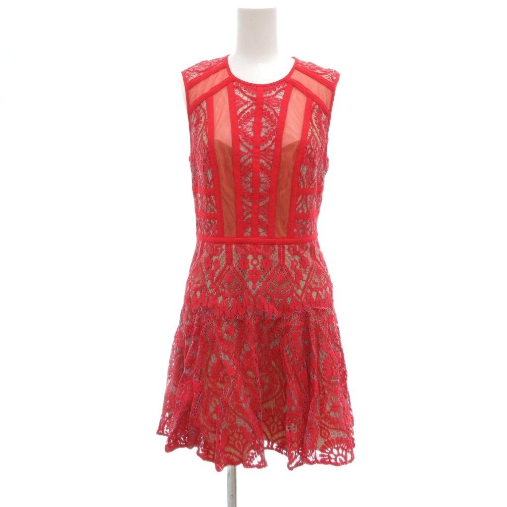 ♥最終値下げ♥タグ付き新品 BCBGMAXAZRIA 赤ワンピース ビーシービージーマックスアズリア BCBGMAXAZRIA ワンピース 2 赤
