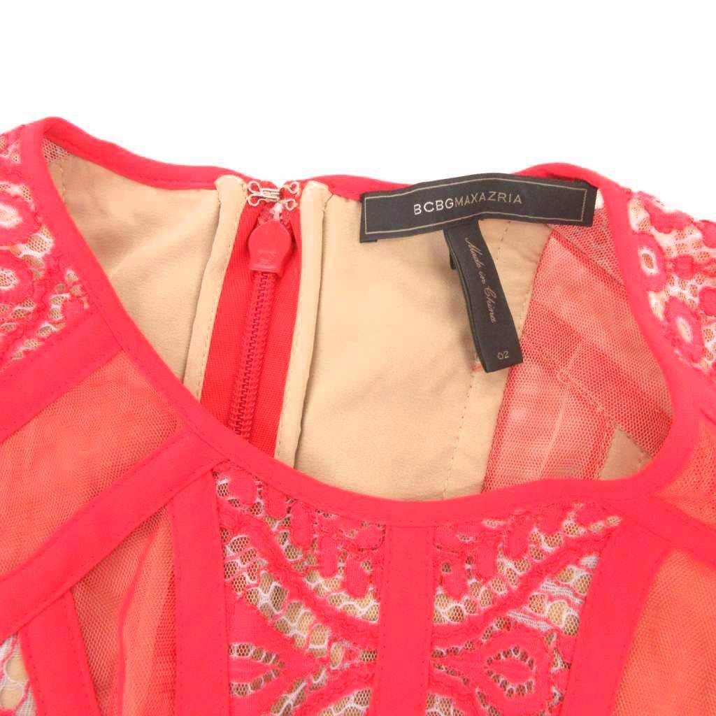 ビーシービージーマックスアズリア BCBGMAXAZRIA ワンピース 2 赤