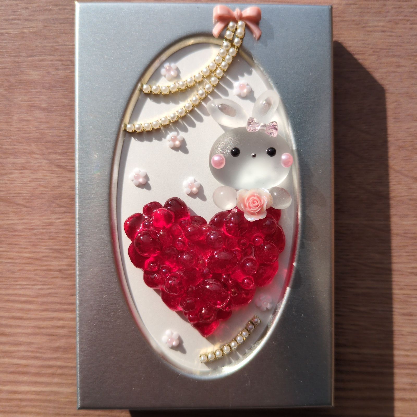 シーグラスアート　♡きみとともだち♡　うさぎちゃん＆くじらさんver. シーグラスアート うさぎ いちご｜Yahoo!フリマ（旧PayPayフリマ）