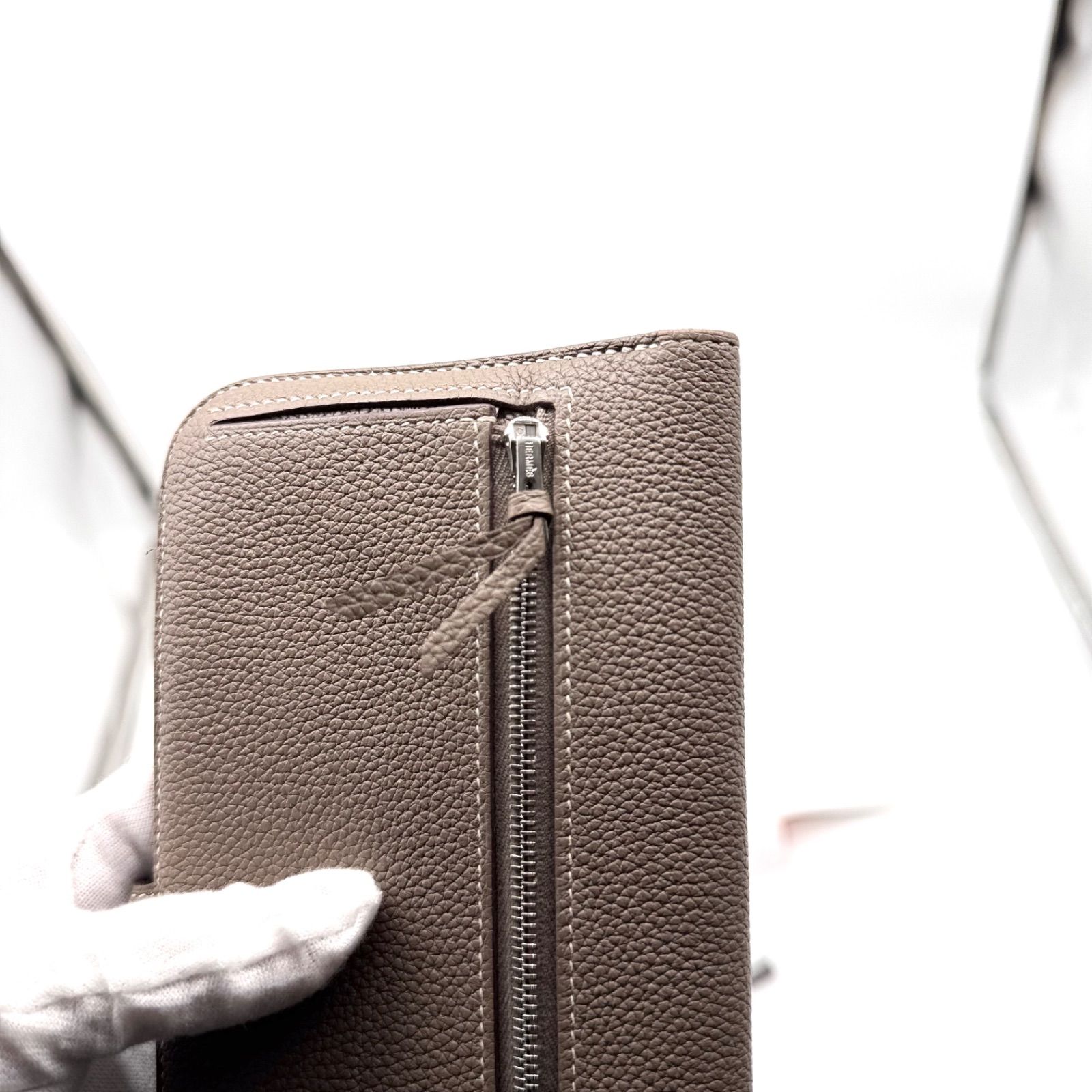  HERMES エルメス ドゴンGM エトゥープ 長財布 長財布 小物