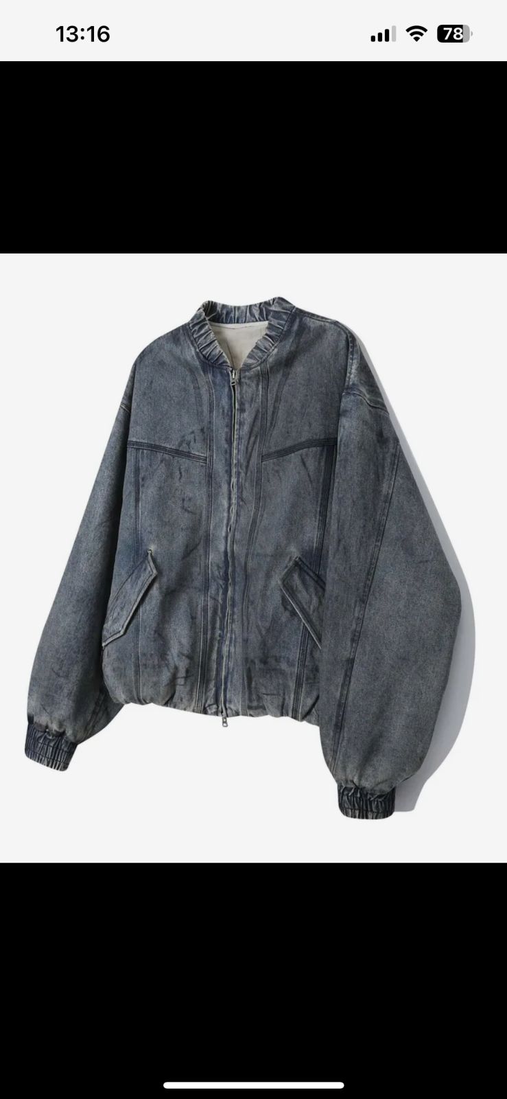 L ILCORSO イルコルソ ダーティーウォッシュ MA 1 ダークブルー