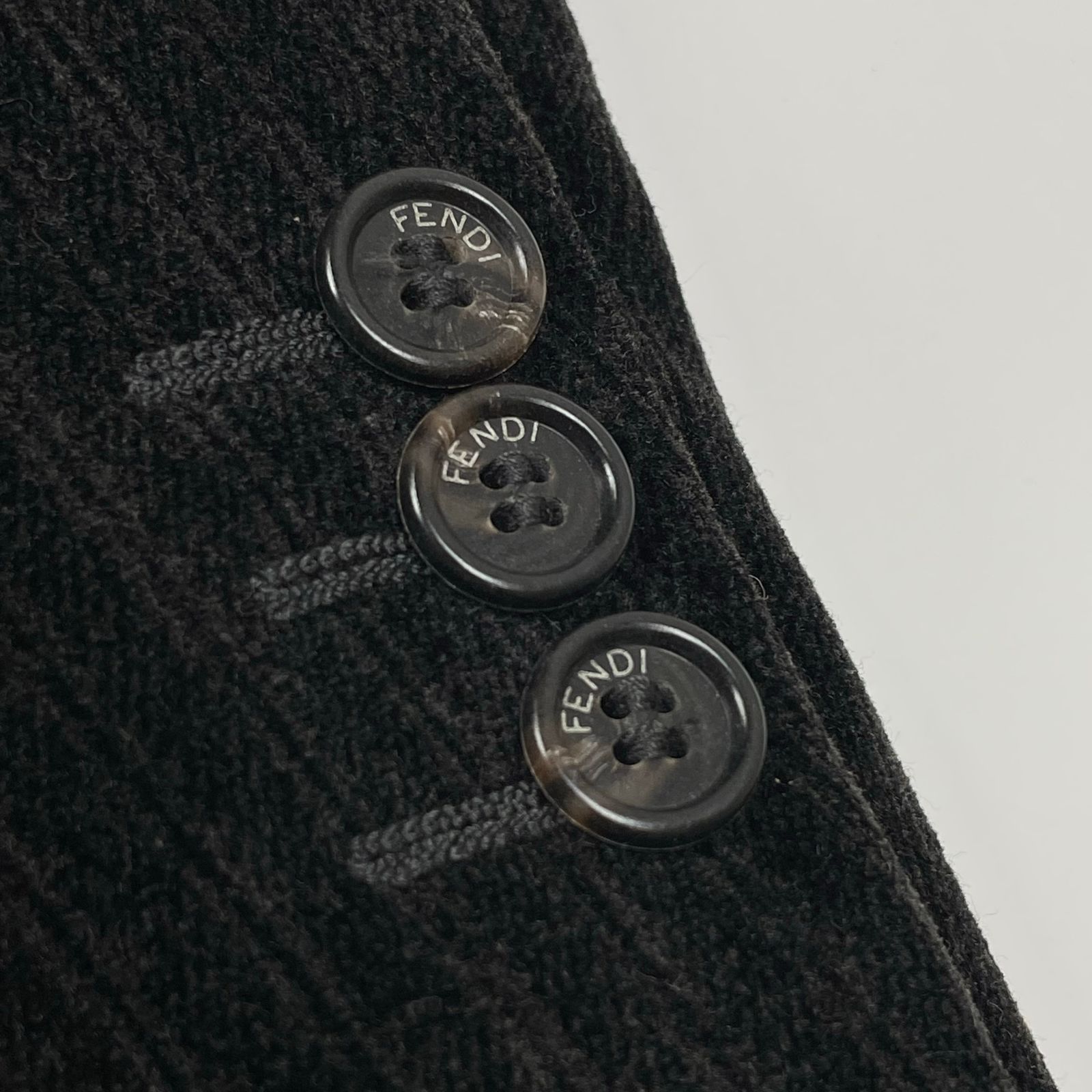 FENDI フェンディ VINTAGE コットンベロア ジャケット MADE IN ITALY 参考定価 200 000程度 SIZE 52 テーラードジャケット ジャケット アウター メンズ