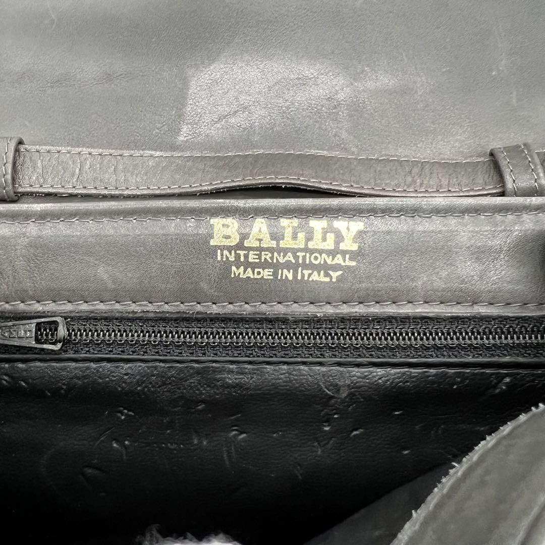 良品】BALLY オールレザー ショルダーバッグ サコッシュ グレー - メルカリ