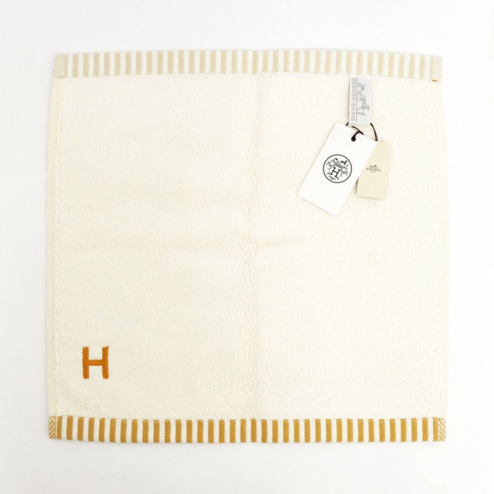 名東 エルメス カレ タオル ヴィス ヴェルサ ベージュ系 ナークル タン 綿 小物 雑貨 その他