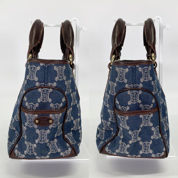 セリーヌ CELINE ブギーバッグ マカダム デニム ハンドバッグ - メルカリ