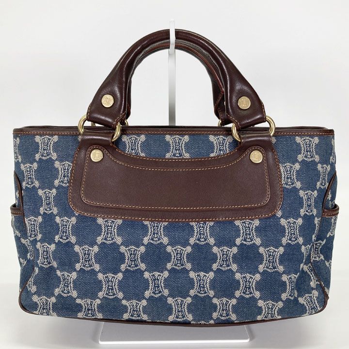 美品【CELINE】ハンドバッグ　ブギーバッグ　デニムバッグ　パリマカダム柄 CELINE（セリーヌ） ニューブギーバッグ・パリマカダム デニム