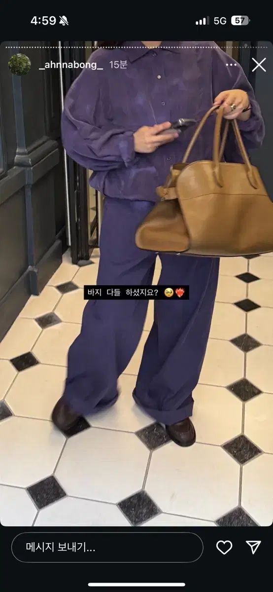 新 エートス コットン チノ パンツ パープル m