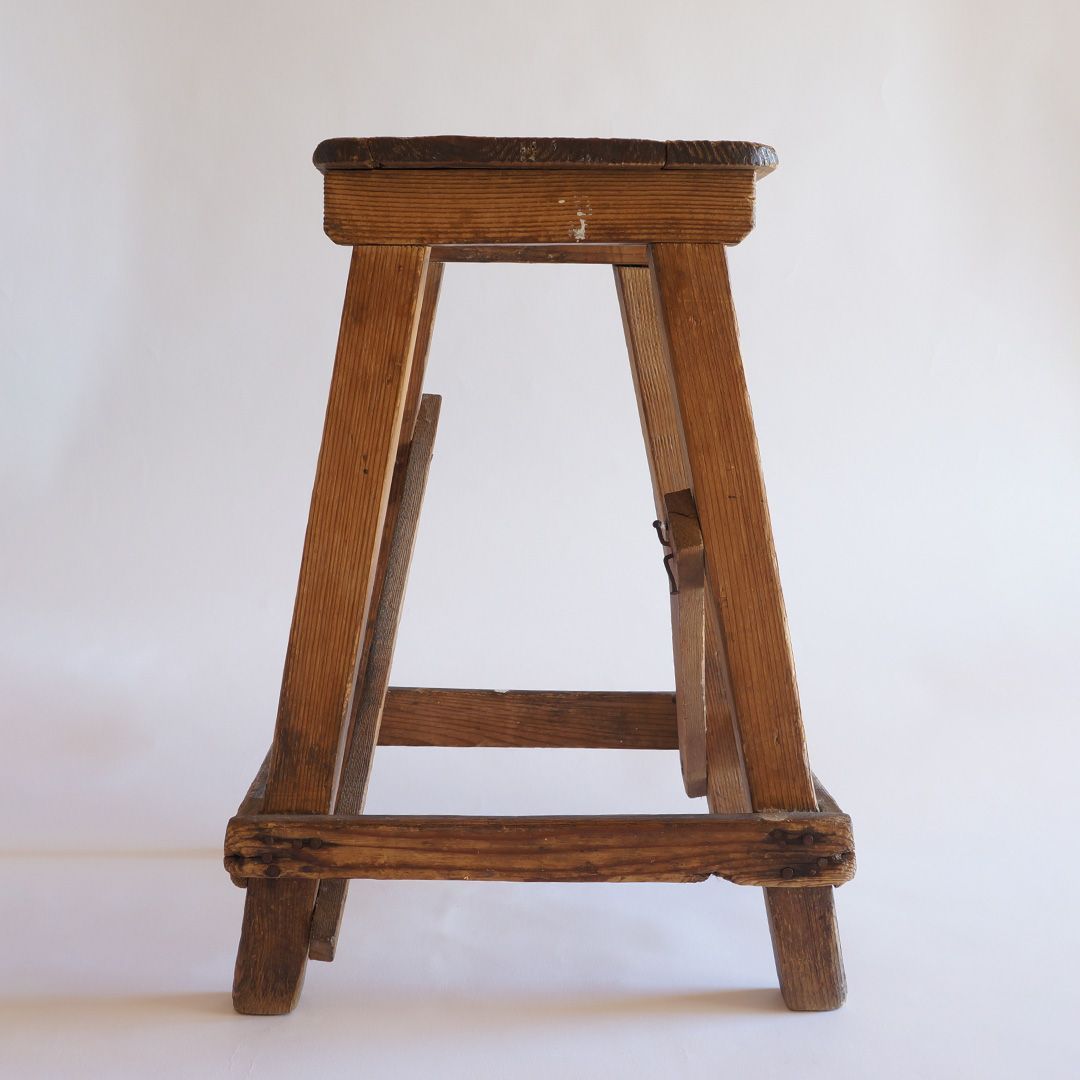 昭和レトロ 木製 スツール 椅子 イス 古道具 ヴィンテージ