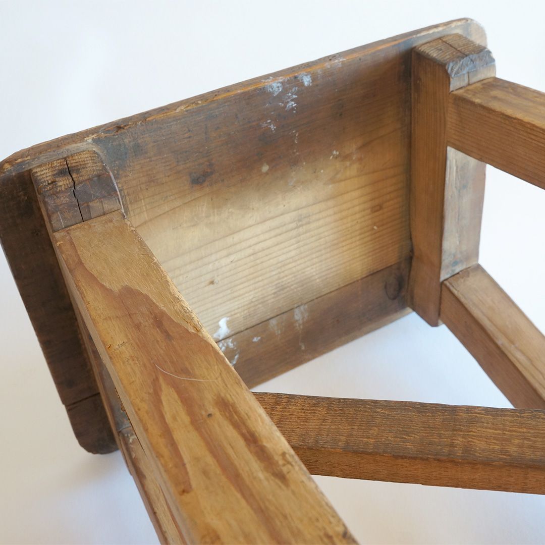 昭和レトロ 木製 スツール 椅子 イス 古道具 ヴィンテージ