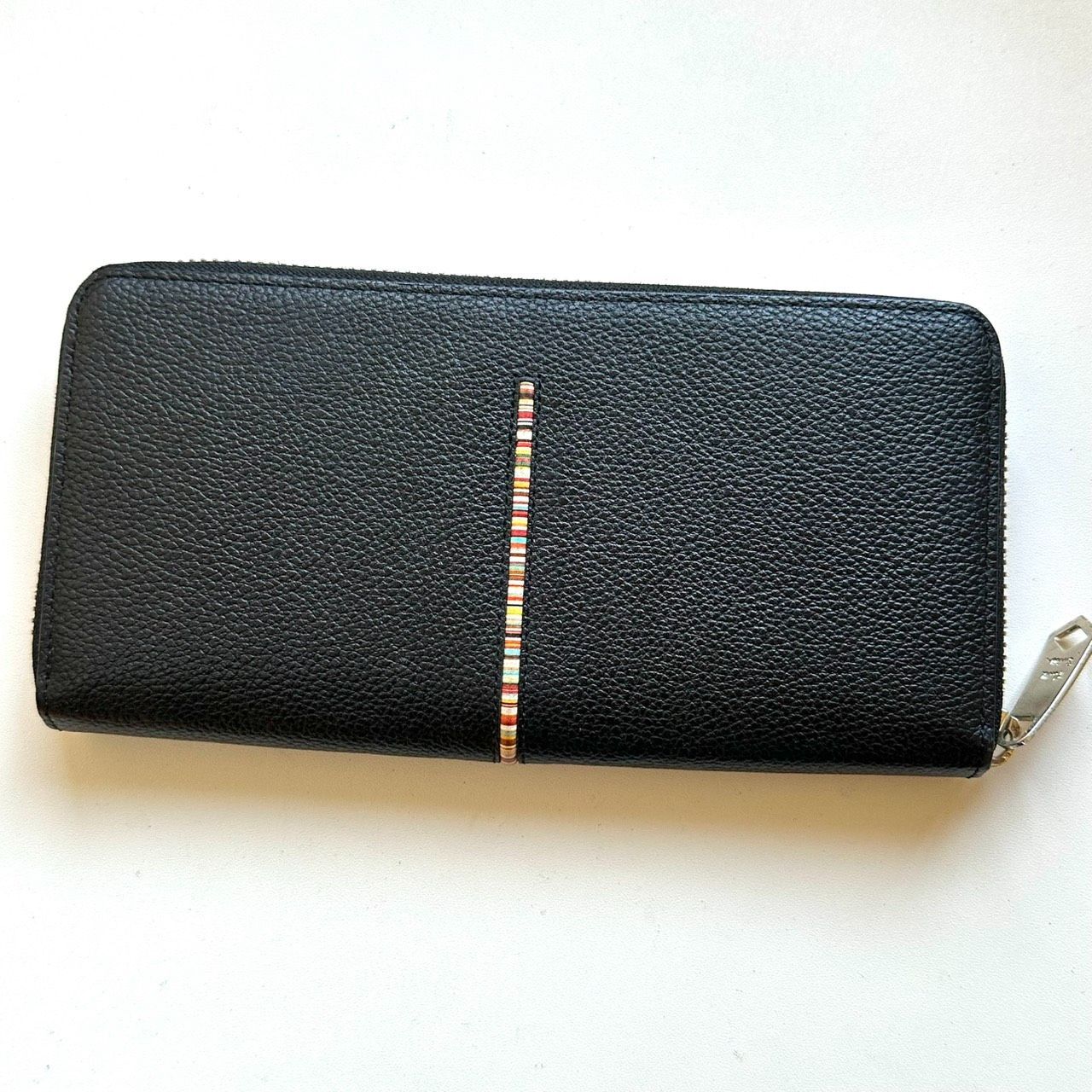 ポールスミス Paul Smith 長財布 マルチストライプ ブラック 美品