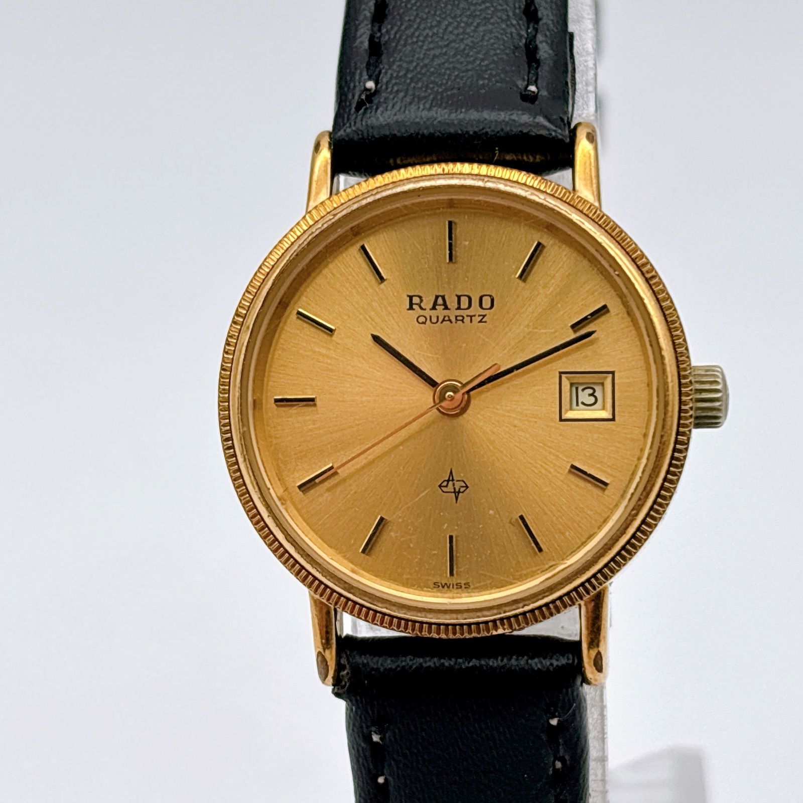 稼働 RADO レディース 腕時計 111.5133.2 ゴールド文字盤 新品電池