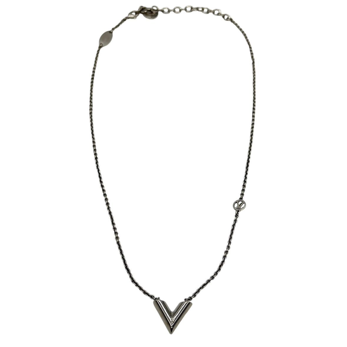 ♪3628 ルイヴィトン ネックレス エセンシャルV M63197 シルバー LV V
