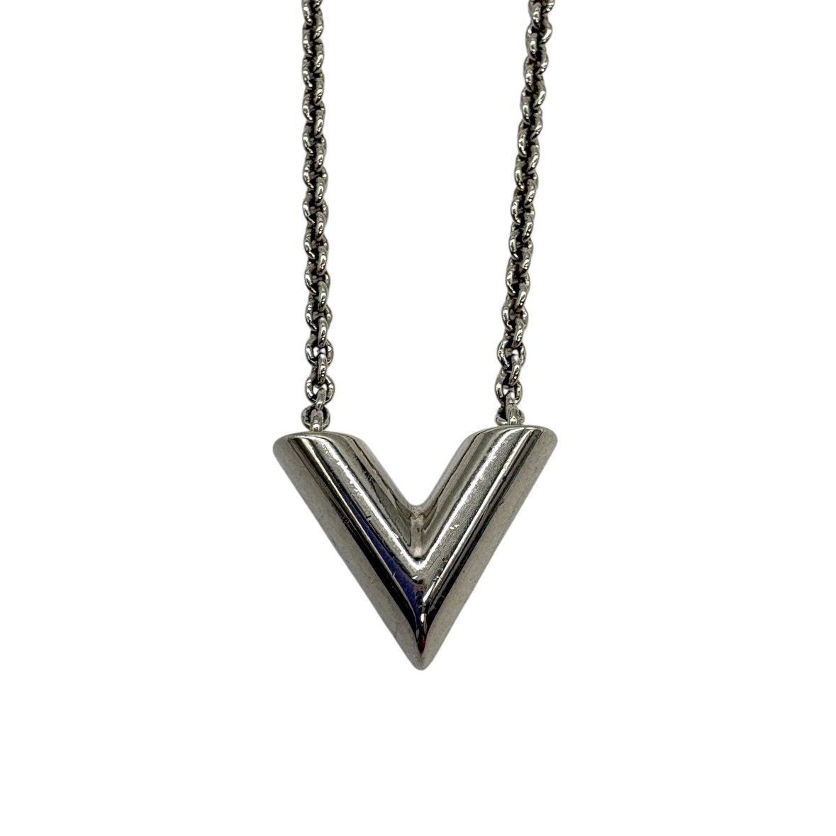 ♪3628 ルイヴィトン ネックレス エセンシャルV M63197 シルバー LV V