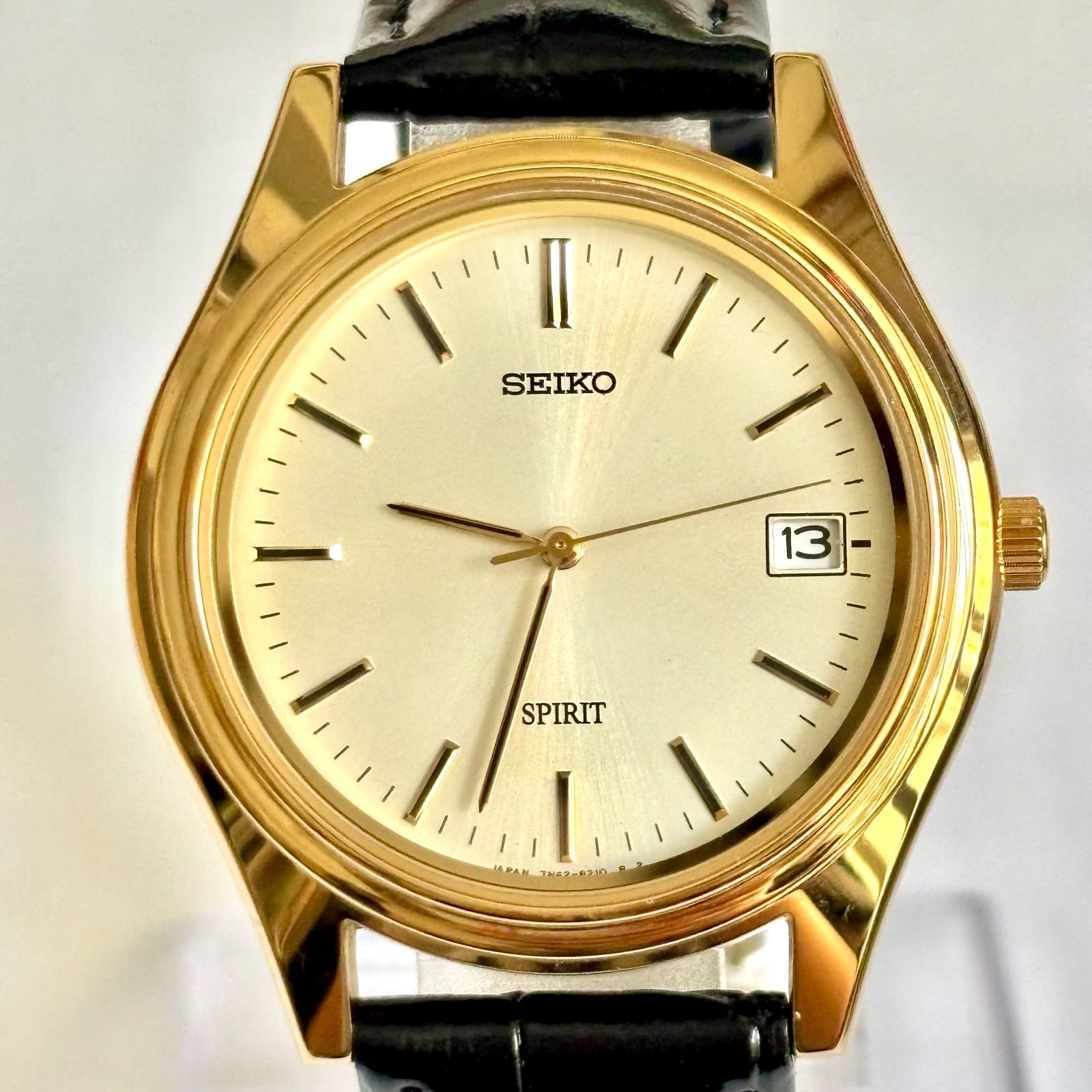 新品電池】SEIKO セイコー SPIRIT スピリット メンズ 腕時計 ゴールド 