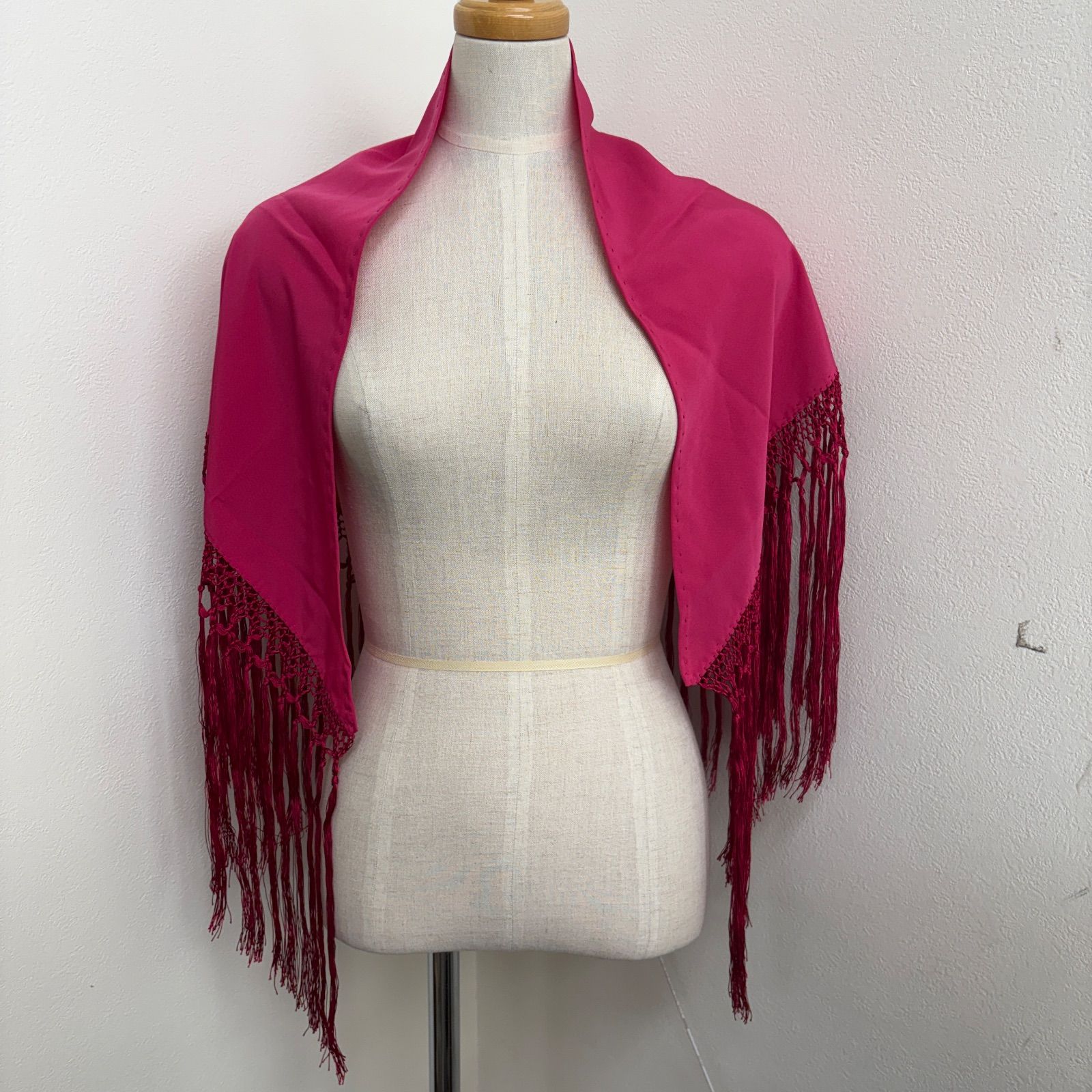 フラメンコ シージョ ピンク フリンジ ショール - メルカリ