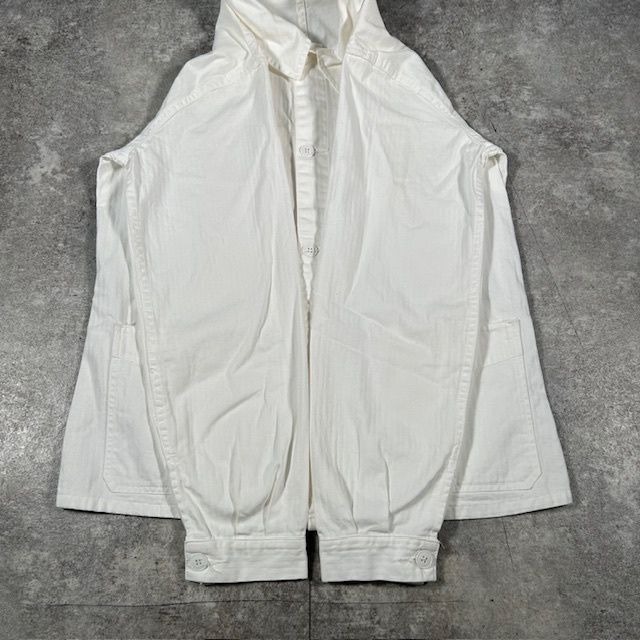 SOLIDA ホワイト コットン 60's 70's ヘリンボーン ユーロワーク