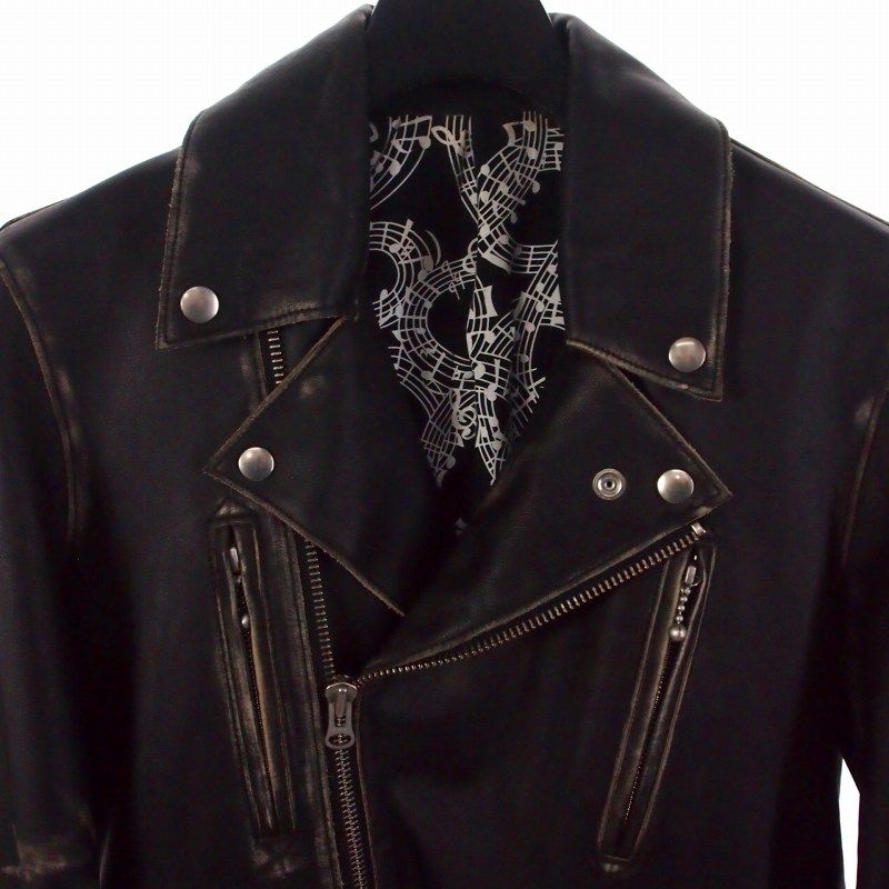 ナンバーナイン NUMBER (N)INE 牛革 レザー ライダースジャケット