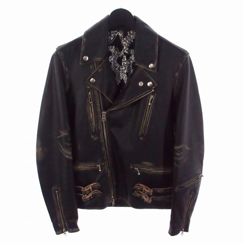 ナンバーナイン　レザー　ライダース　ジャケット ナンバーナイン NUMBER (N)INE 牛革 レザー ライダースジャケット
