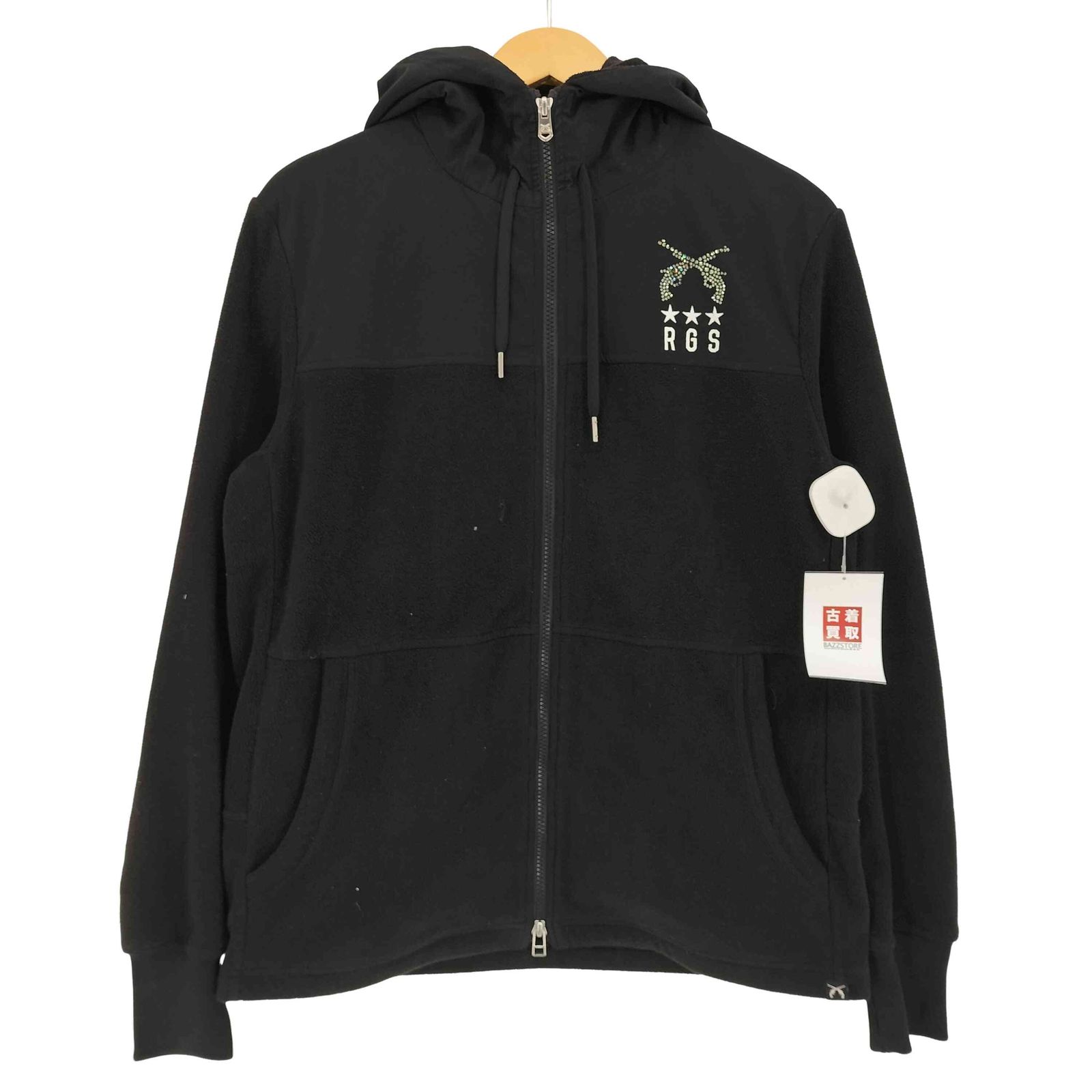 ロアーローガンス roar roarguns ロゴ刺繍 素材切替 ラインストーン