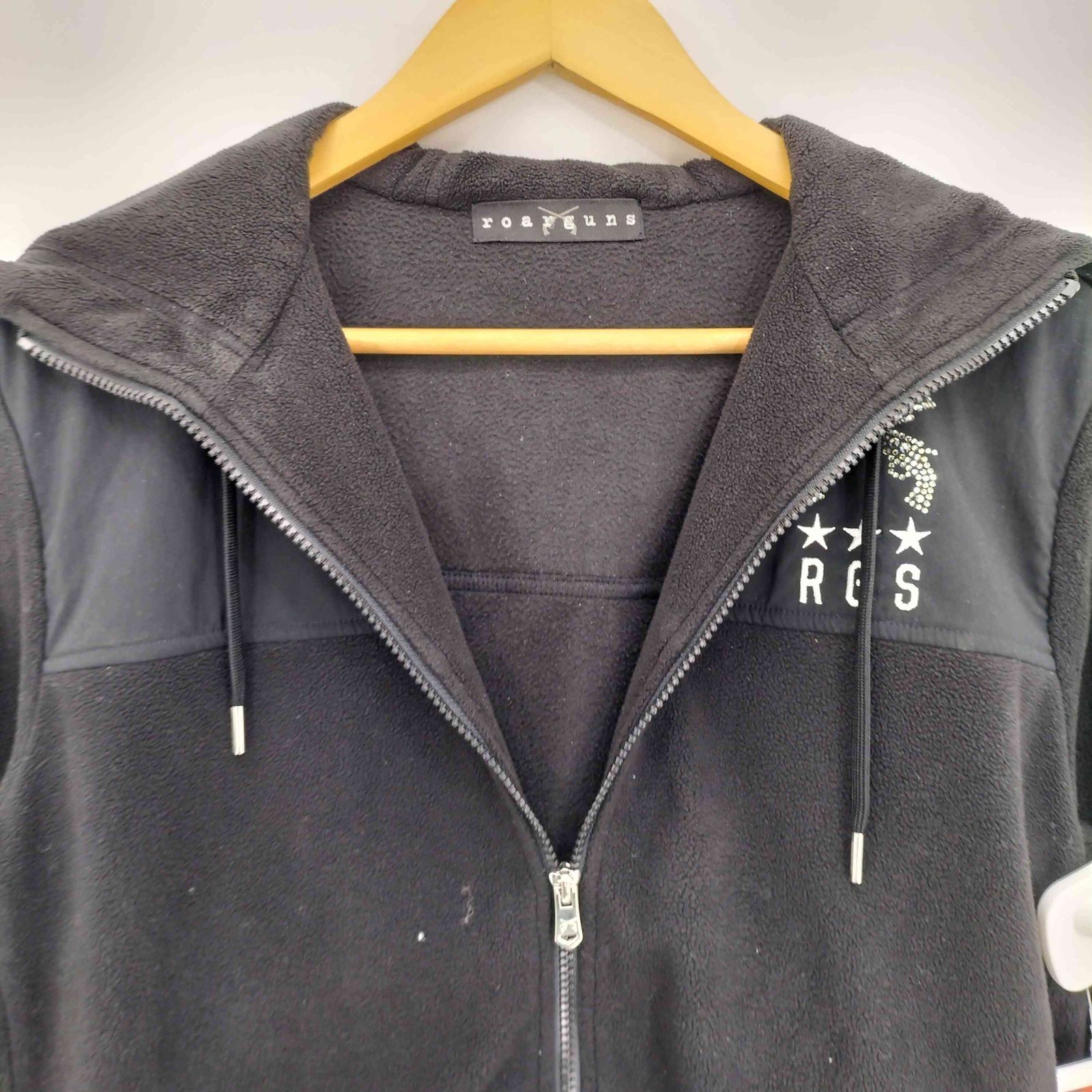 ロアーローガンス roar roarguns ロゴ刺繍 素材切替 ラインストーン