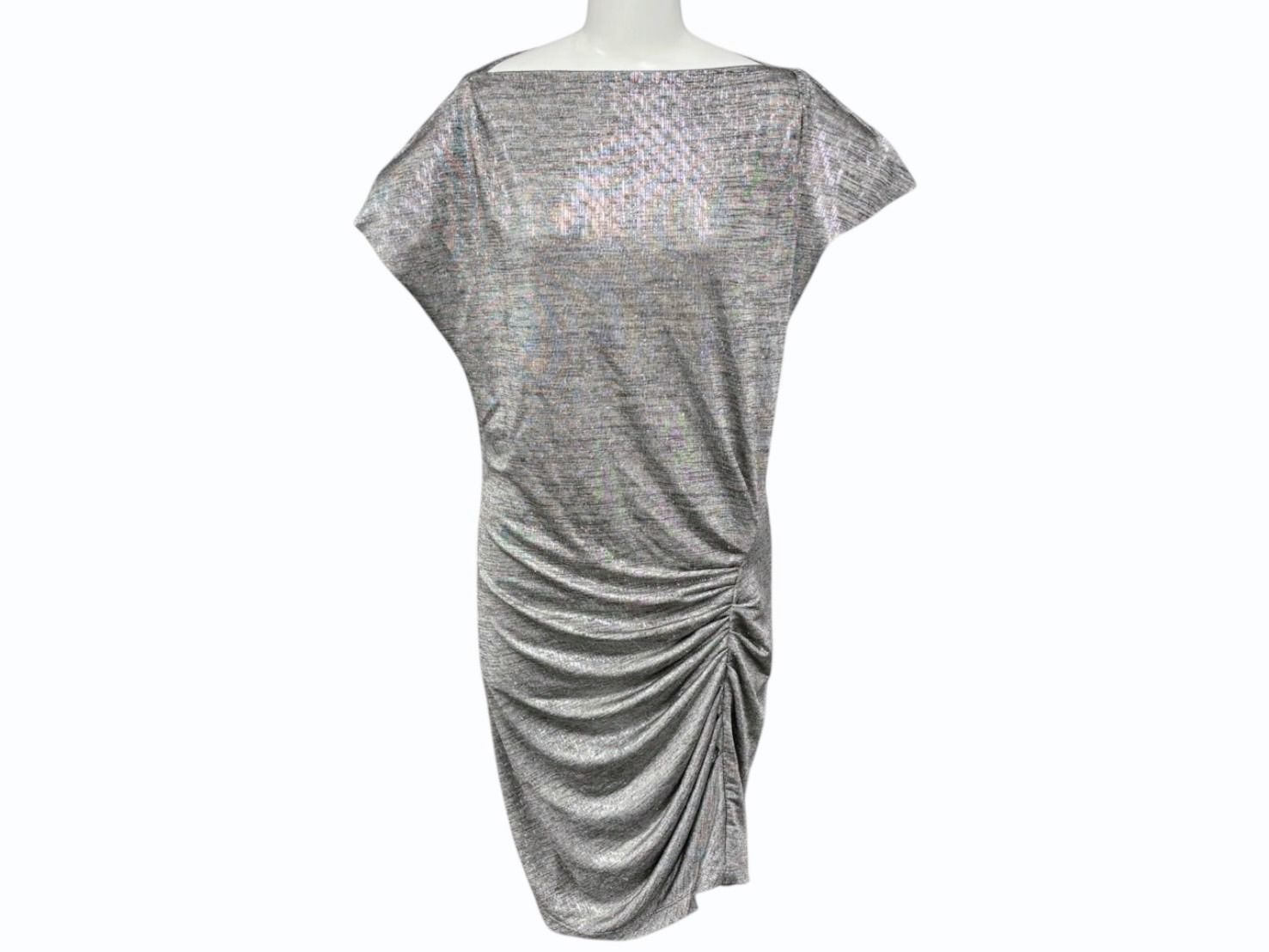 ISABEL MARANT ETOILE イザベル マラン エトワール ワンピース -B 3 N 09 E ポリエステル エラスタン シルバー サイズM 4 b 009967