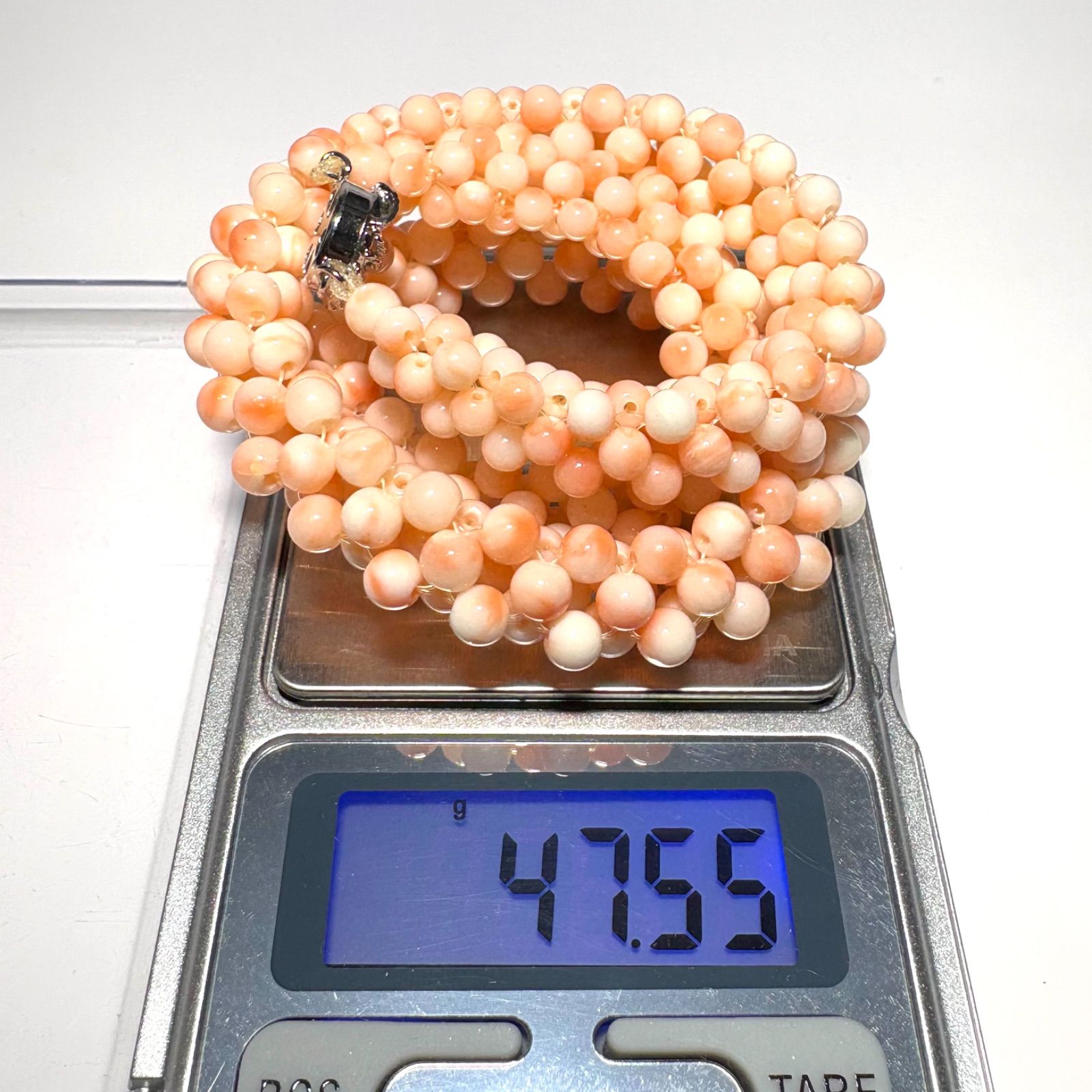 ✨天然桃珊瑚 編み込みネックレス 14K金具使用（約43cm） ✨天然桃珊瑚 3連編み込みネックレス 14K金具使用（約43cm） K14gf