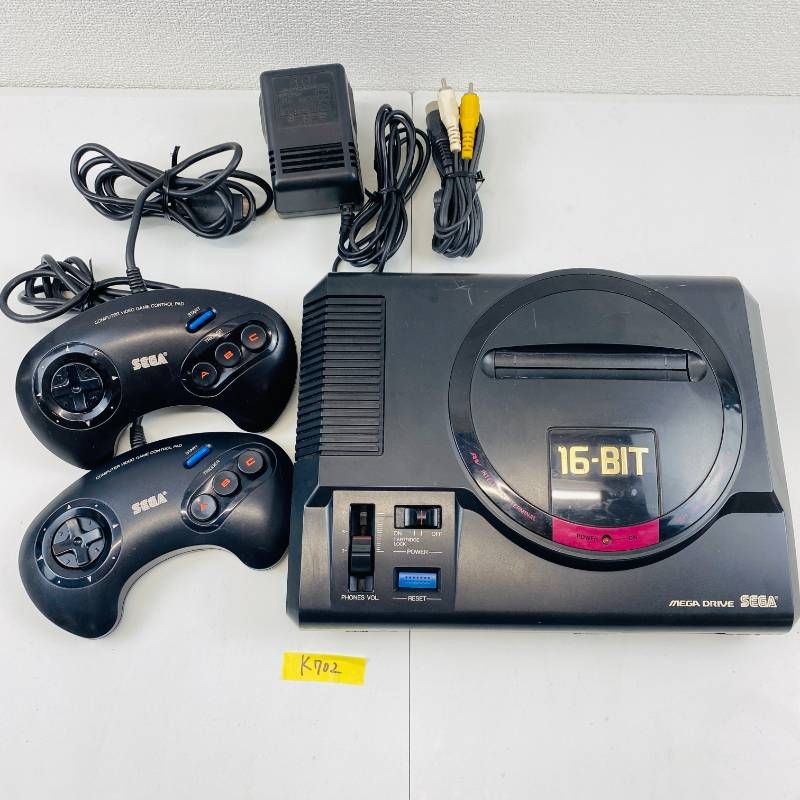 K702【すぐに遊べるセット 動作OK】SEGA メガドライブ MEGA DRIVE 16