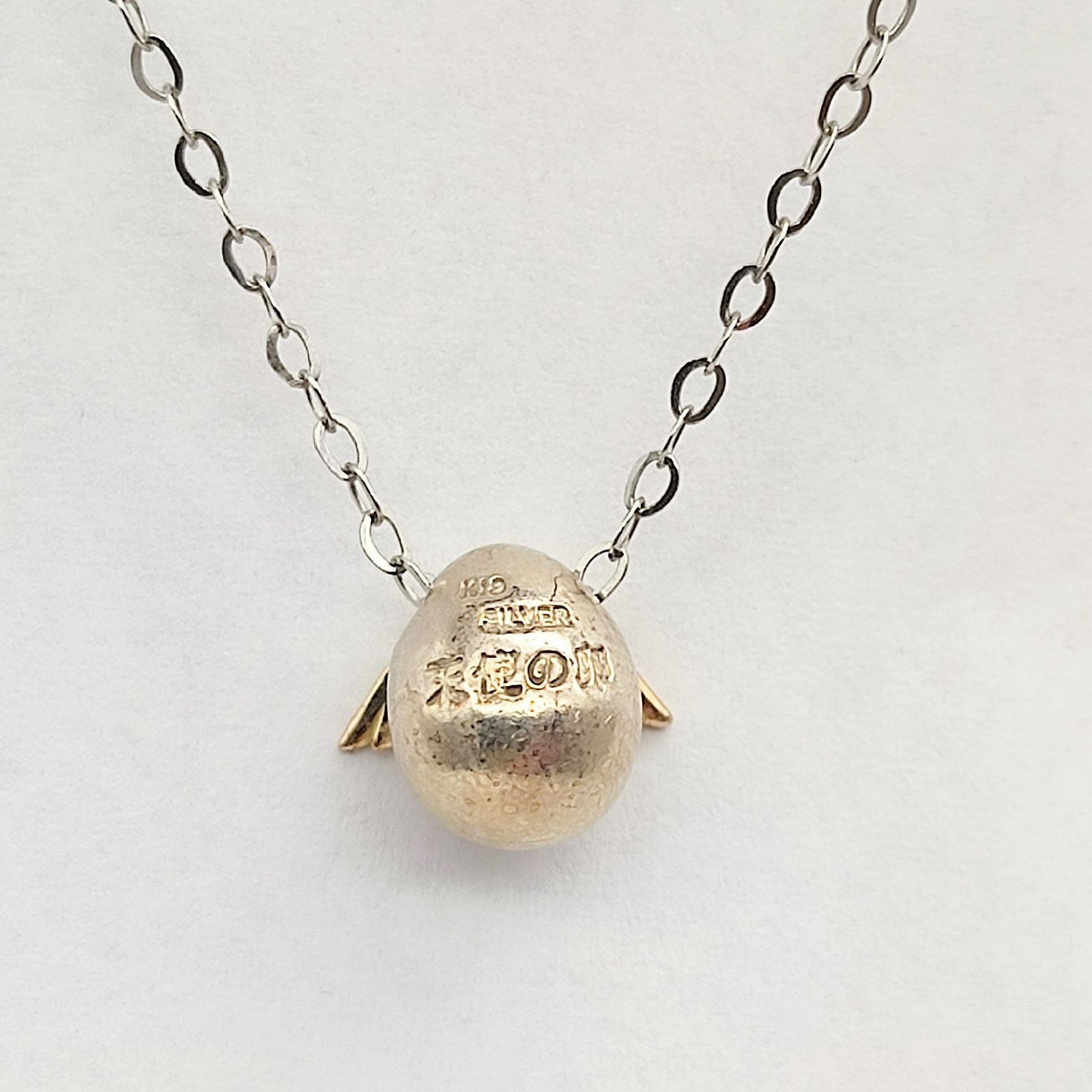 天使のたまご ネックレス K18 SV925 コンビ 天使の卵 深田恭子さん贈呈モデル】シルバーネックレス ｜天使の卵 輝く天使の羽