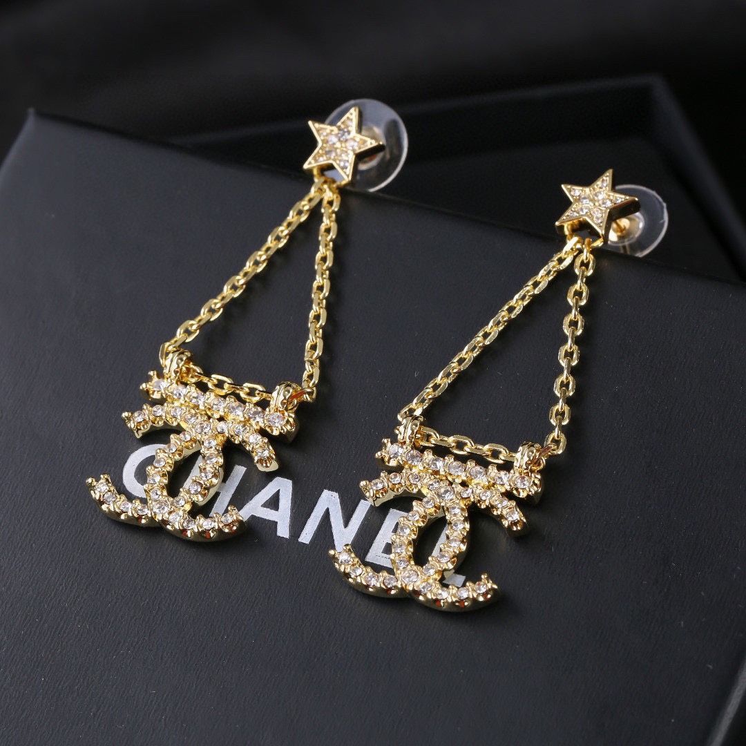 シャネル ピアス CHANEL EARRING AB8068 ココマーク メタル ストラス