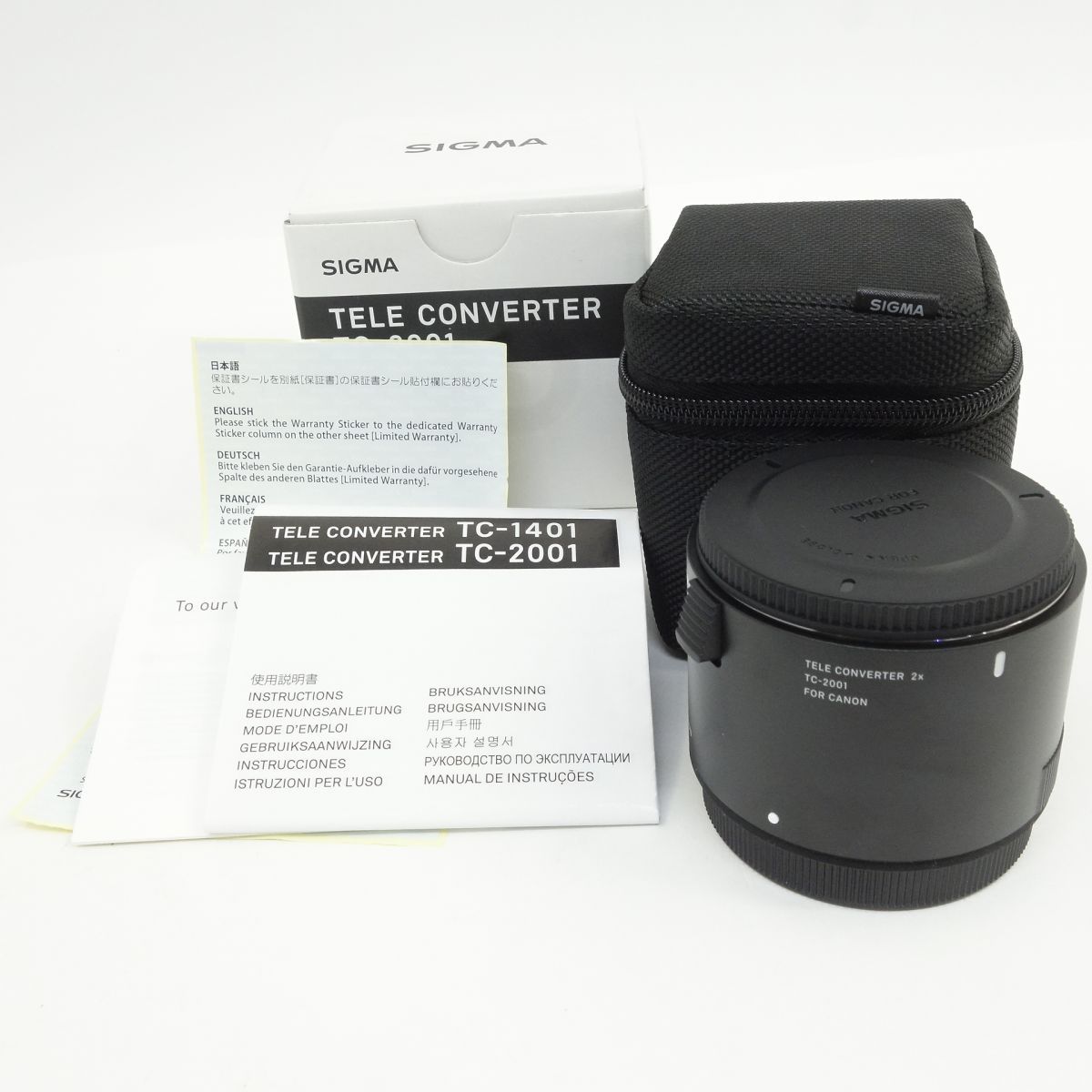 SIGMA シグマ TELE CONVERTER テレコンバーター TC-2001 キヤノン用