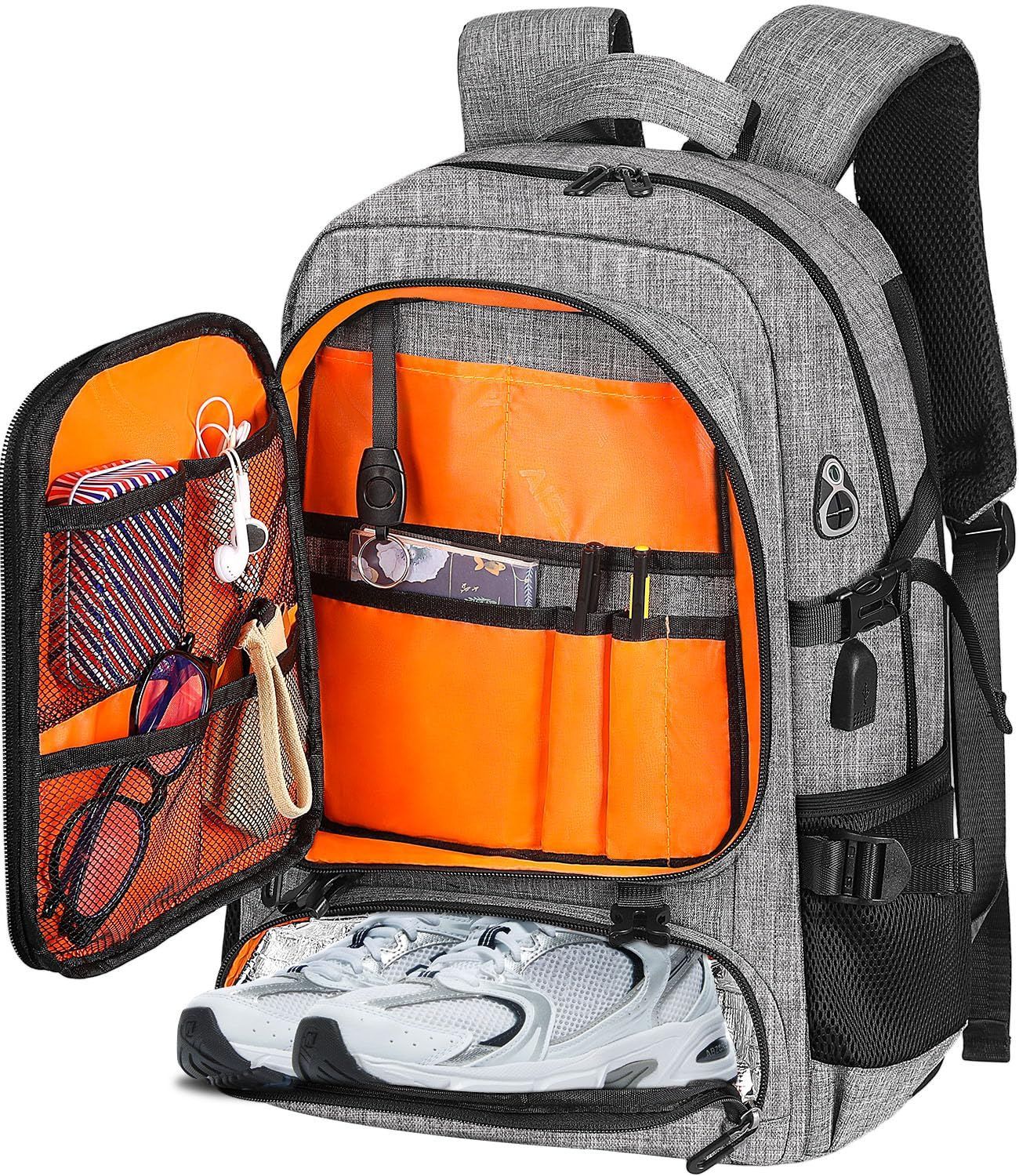 防水 PC 高密度海綿による負担軽減 カバン 大容量 リュックサック 2025 鞄 15.6インチ 防災 収納 バッグ ビジネスリュック USB充電ポート 30 L メンズ スポーツ アウトドア リュック 旅行 通勤 AISFA 出張