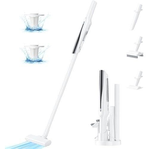 ホワイト おすすめ 掃除機 コードレス 軽量 【置くだけ充電】 38Kpa